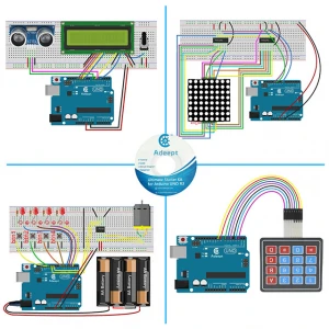 Adeept Ultimate Starter Kit compatible with  Arduino R3 LCD1602 Servo Motor Relay Processing and C Code Beginner Starter