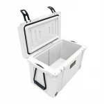 AHIC White 45 Quart Rotomolded Cooler Box Roto-Molded Camping Cooler and Ice Box