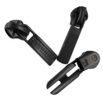 Alloy custom logo bag zipper puller head black metal luggage zipper slider