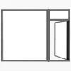 Aluminum And Glass Thermal Insulation Aluminum Alloy Sound Black Custom Windows For Villas Apartment