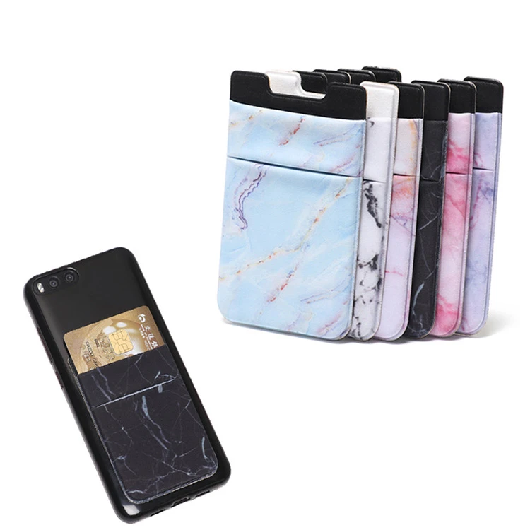 Amazon hot sell lycra Phone Wallet Card Holder Carry Credit Cards and Cash Protection