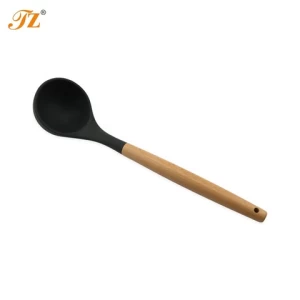 Amazon top seller Silicone Cooking Utensils Kitchen Utensil Set with wood handle