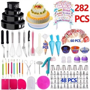 Amazon Top Seller Wilton Reposteria Decoration Tip Kit Baking Supply Turntable Fondant Accessory Mould Cake Decorating Tool Set