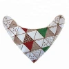 Amazon triangle shape printed organic cotton bandana drool baby bibs