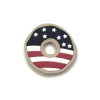 american flag donut teether bpa free food grade  silicone bright  star teethers sensory teething toys wholesale supplier