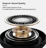 ANC Bluetooth Headphones with Protein Leather Ear Pads Headphones Active Noise Headset Bluetooth Headphones