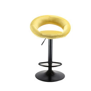 Anji nordic elegant yellow club barstools bright color bar stools coffee bar chair