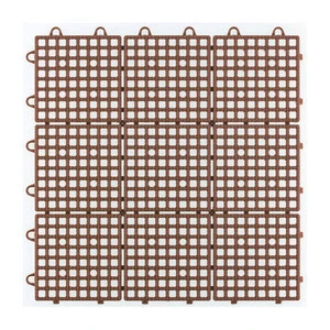 Anti Aging PE Interlocking Flooring 30x30cm Grid Pattern Made in Japan
