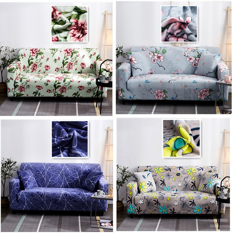 Anti-slip and dust-proof fleece printed Stretch sofa cover
