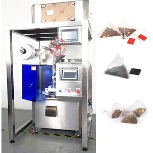 automatic pyramid nonwoven nylon corn fiber small tea bag packing machine factory price