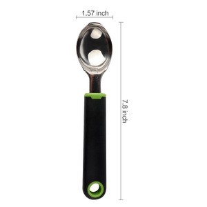 B33-0264 Premium Quality ice cream spoons Tools with Soft Handle Stainless Steel Ice Cream Scoop