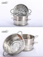 Baby's auxiliary food pot stainless steel steamer baby's milk pot 16 / 18 / 28 steamer