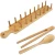 Import Bamboo Taco Holder Rack - 8 Stand up Holders - Taco Plates - Taco Truck Tray Style - Spoon & Tong - Great for Tortillas Parties from China