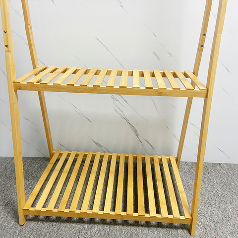 Buy Bamboo Wood Plant Stand 2-tier Flower Rack With Multi-function from ...