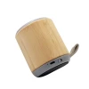 Bamboo Wood Square Mini Subwoofer Portable Wireless Speaker For Mobile Phone