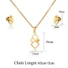 Baoyan fashion 18k gold sacred geometry necklace women jewelry set