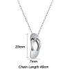 Baoyan Special design Gold Silver Flip Flop Pendant Necklace Stainless Steel Jewelry