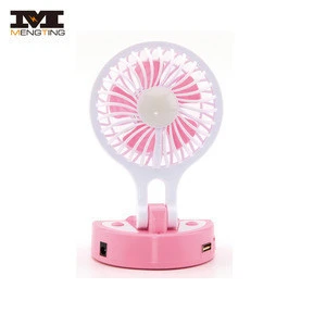 Bathroom Exhaust Camping Emergency Powerful Battery Portable Rechargeable Electric Tent Mini Led Fan with Light