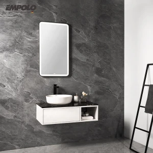 bathroom furniture guangzhou meuble salle de bain wall mounted white bathroom cabinet modern