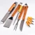 Import Best price 9 pcs wooden handle bbq grilling tools in a nylon carry bag from China