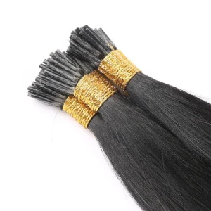 Best quality cuticle intact i tip Indian remy human hair extensions