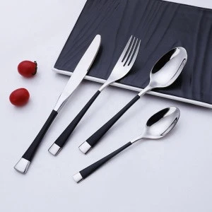 Best selling stainless steel silver and gold flatware sets cutlery knife and fork