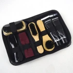 Best Travel Shoe Shine Care Set Wooden Polish Brush Kit Cleaning Tool