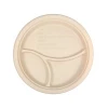 Biodegradable Natural Plant Fiber Round cake Plate Dishes Biodegradable disposable plates