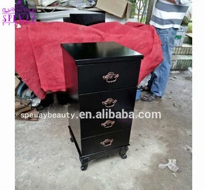black hair salon pedicure trolley with storage on sale