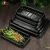 Import Black plastic meat vegetable fruit packaging tray from China