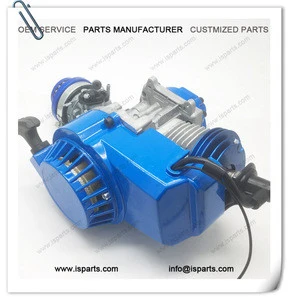 Blue 49cc 2 Stroke Engine Motor For Mini Pocket Bike