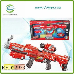 B/o toys with sound and light shooting plastic soft bullet gun