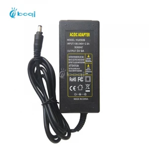boqi 5V 6A 30W desktop power adapter AC to DC power adapter 30W for CCTV, LED strip, LCD Screen