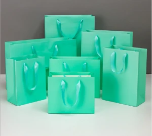Branded paper shopping bags