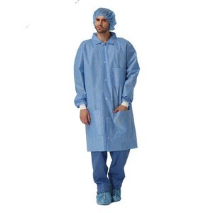 Breathable Wholesale PP Non Woven Disposable Visitor Hospital Uniform Lab Coat