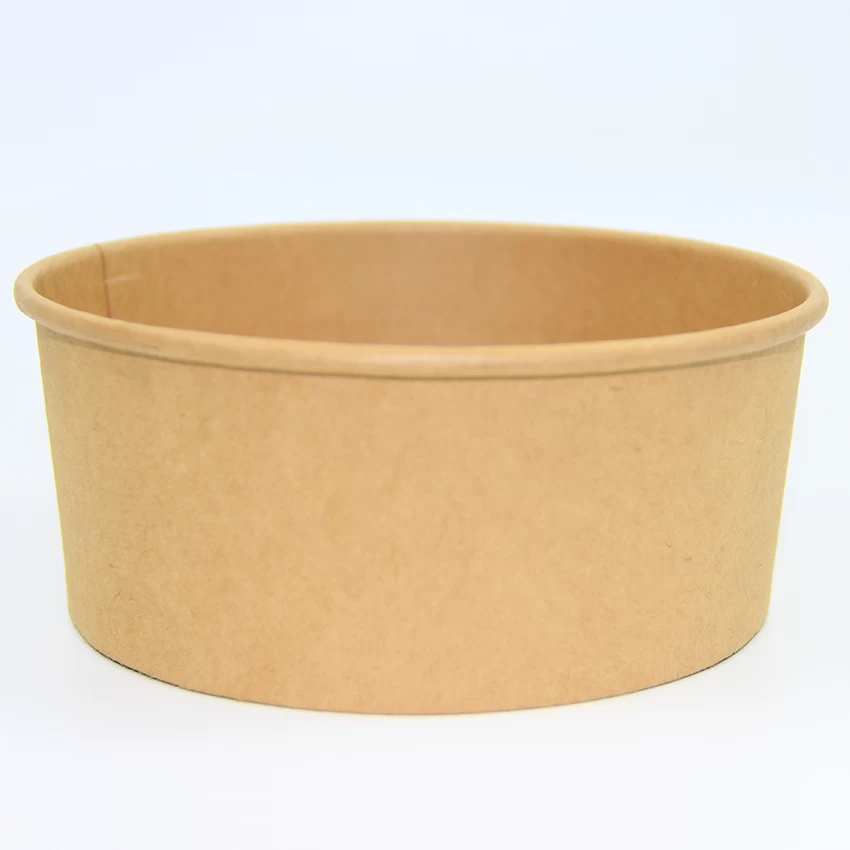 Brown kraft disposable high quality craft paper salad bowl 44oz 1300cc mass production takeaway paper container for food