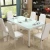 Import BSCI factory Kitchen table dining glass top dining table set dining room table furniture from China
