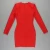 Import C2445 Valentine Red O Neck Long Sleeve Diamonds African Women Party Dresses from China