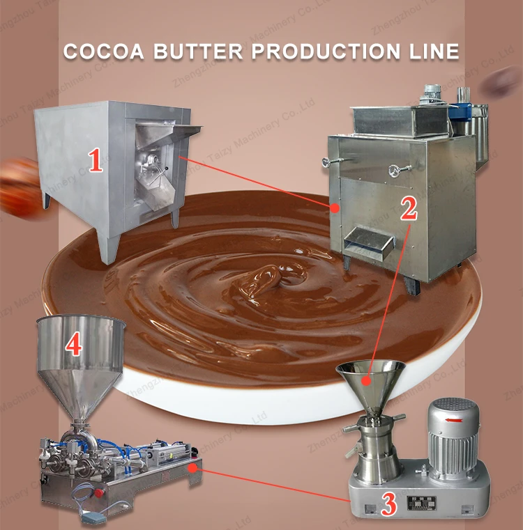cacao mill sauce making machine cocoa butter production line