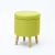 Import Caoxian Huashen Multifunctional stool round velvet wooden storage ottoman stool with 4 wooden legs in kd from China