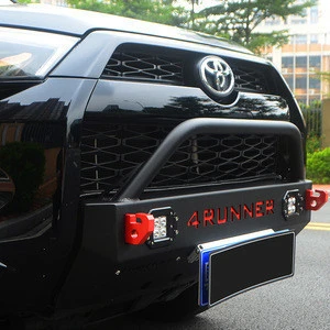 Car Spare Parts Auto Front Bumper Steel Bull Bar Modification With Light And Trailer Hook For 4 Runner