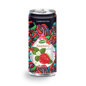 carbonated raspberry juice drink
