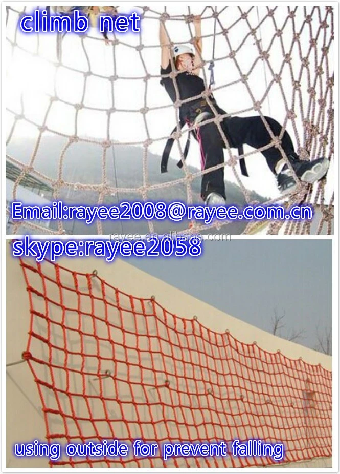 cargo climbing training sisal rope net obstacle race,sling net, fall prevention net safety netting playground