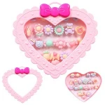 Cartoon Rings Toys for Baby Girls Pretend Play Game Colorful Kid Beauty Fashion Birthday Party Gift Toy for Kids