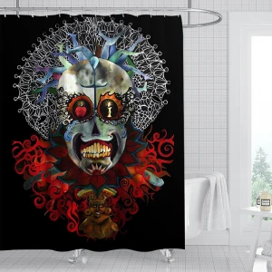 Cartoon Shower Curtains Design Custom Bathroom Curtain Waterproof Ecofriendly Polyester Fabric