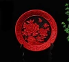 Carved lacquerware dish 10 inch plate lacquer carved lacquerware carved lacquerware everyone dish place Chinese wind creative gi