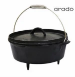Cast Iron Cookware Three Legged Dutch Oven Pots/ camping cookware
