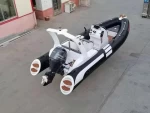 CE 19ft  yacht 580cm rib PVC fiberglass inflatable fishing rowing boat with engine for sale