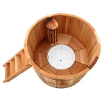 Cedar barrel outdoor spa hot tub/wood fired tub