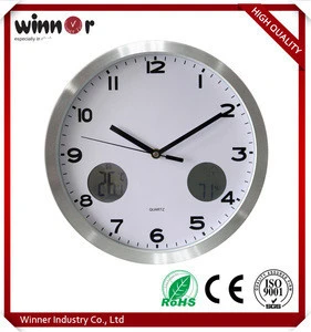 Cheap durable stylish novelty personalized round plastic digital wall clock